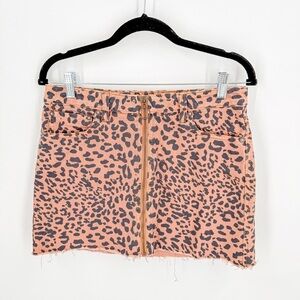 We The Free Black and Brown Mini Skirt Casual Night Out